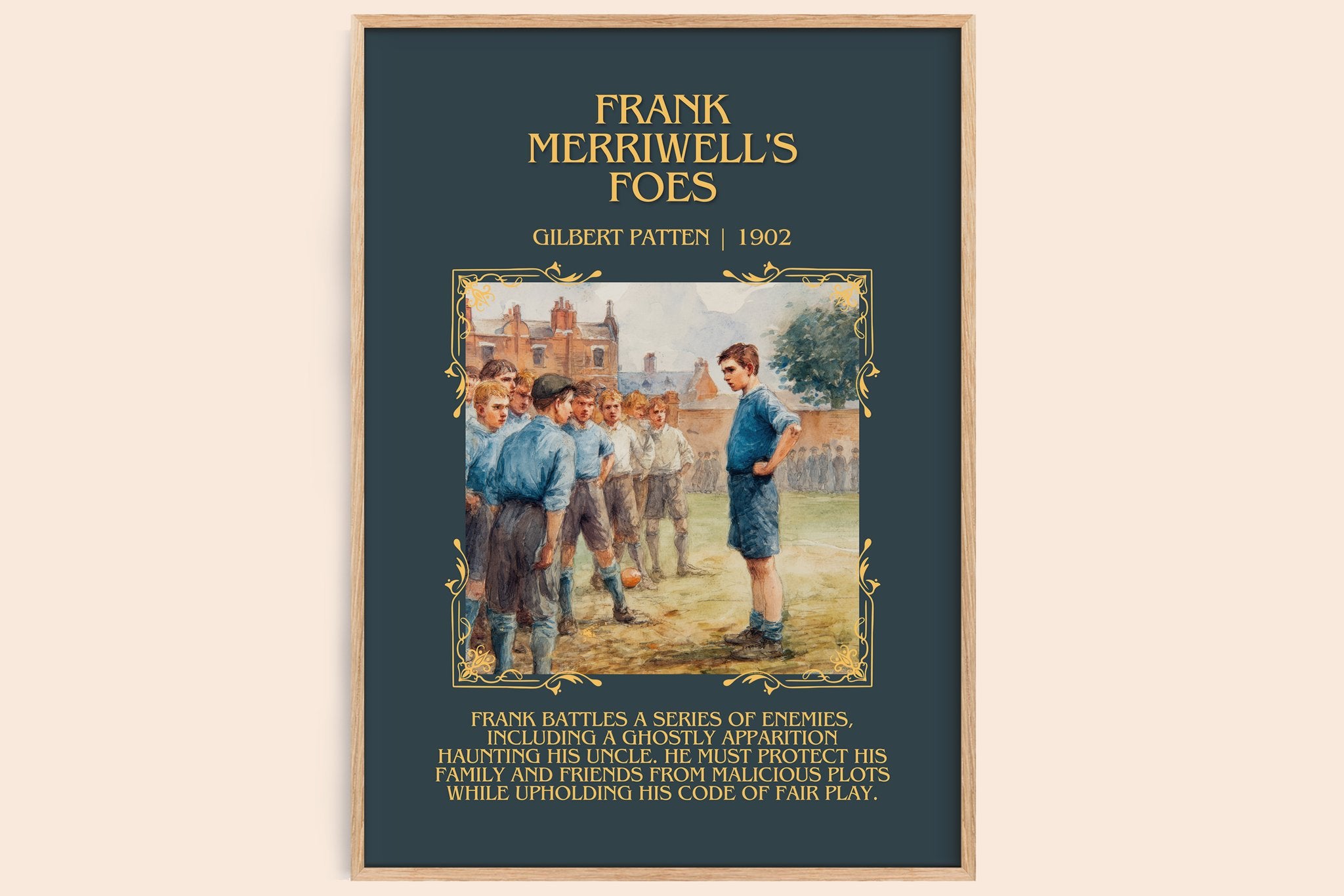 Frank Merriwell's Foes Minimalist Book Poster by Gilbert Patten