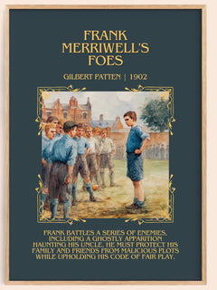 Frank Merriwell'S Foes Minimalist Book Poster by Gilbert Patten – image 1