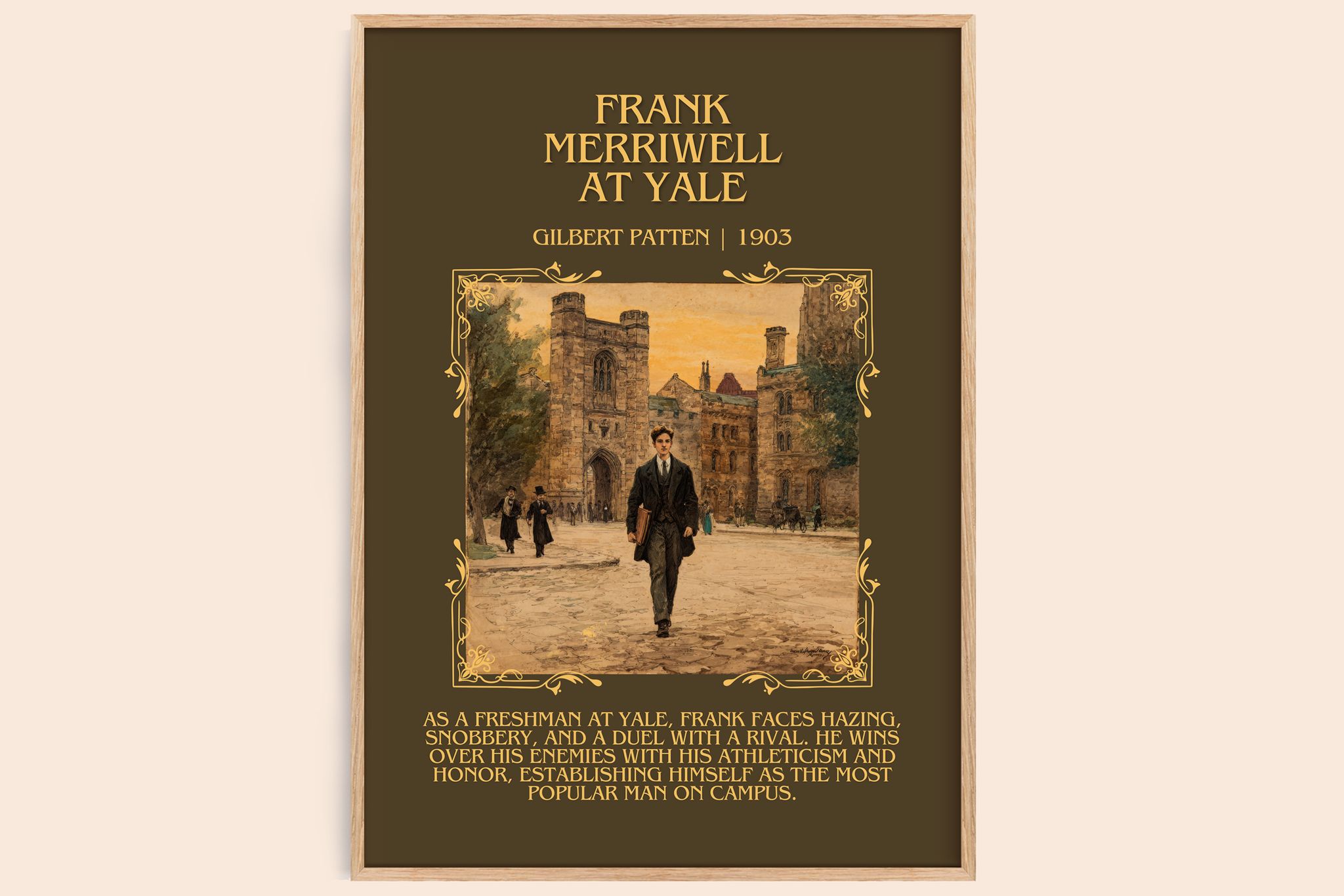 Frank Merriwell At Yale Minimalist Book Poster by Gilbert Patten