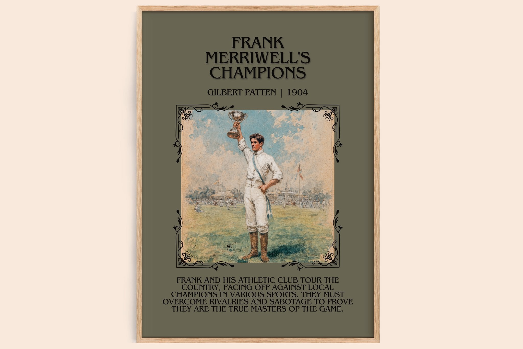Frank Merriwell's Champions Minimalist Book Poster by Gilbert Patten