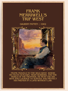 Frank Merriwell'S Trip West Minimalist Book Poster by Gilbert Patten – image 1