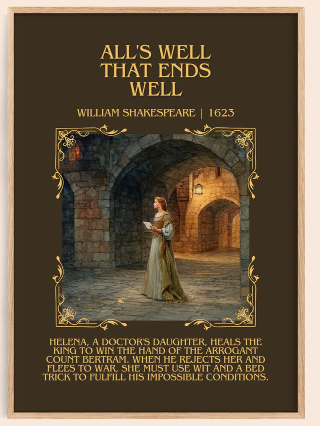 All'S Well That Ends Well Minimalist Book Poster by W. Shakespeare