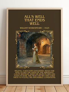 All'S Well That Ends Well Minimalist Book Poster by W. Shakespeare – image 2