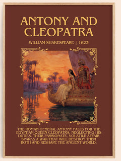 Antony And Cleopatra Minimalist Book Poster by William Shakespeare – image 1