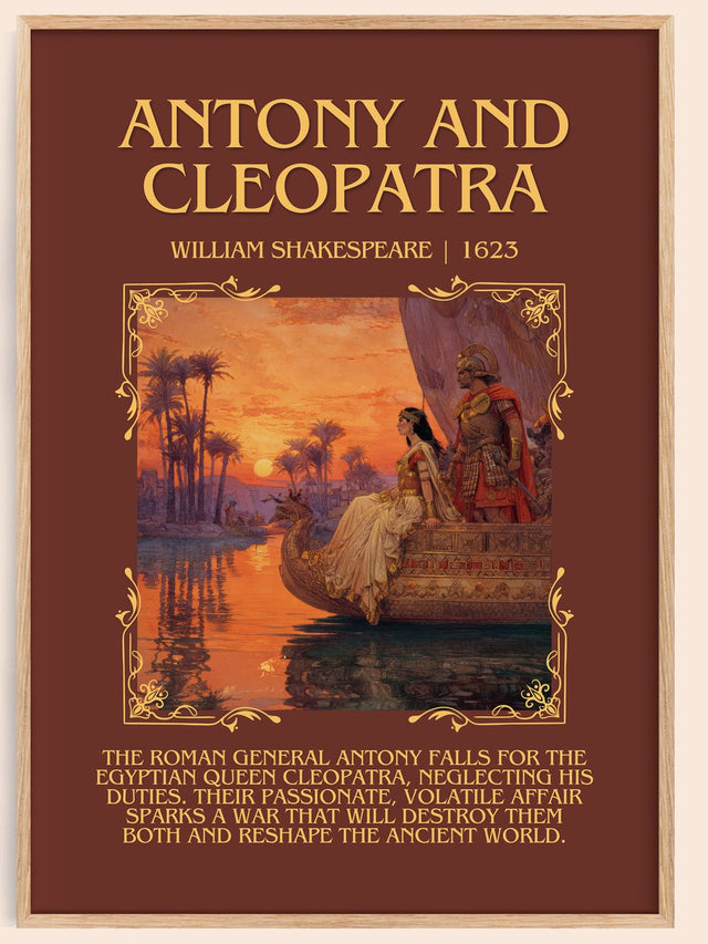 Antony And Cleopatra Minimalist Book Poster by William Shakespeare