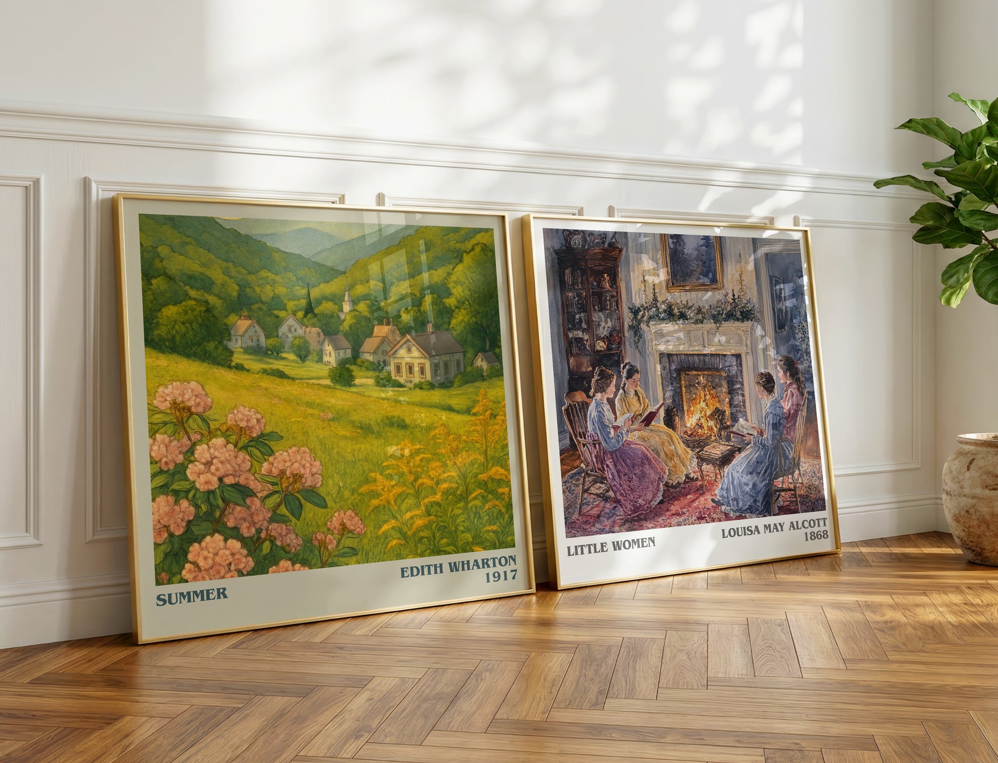 Summer literary print on bookshelf – Edith Wharton fan gift