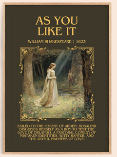As You Like It Minimalist Book Poster by William Shakespeare – image 1