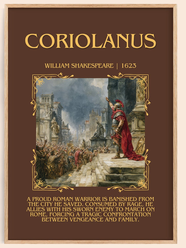 Coriolanus Minimalist Book Poster by William Shakespeare