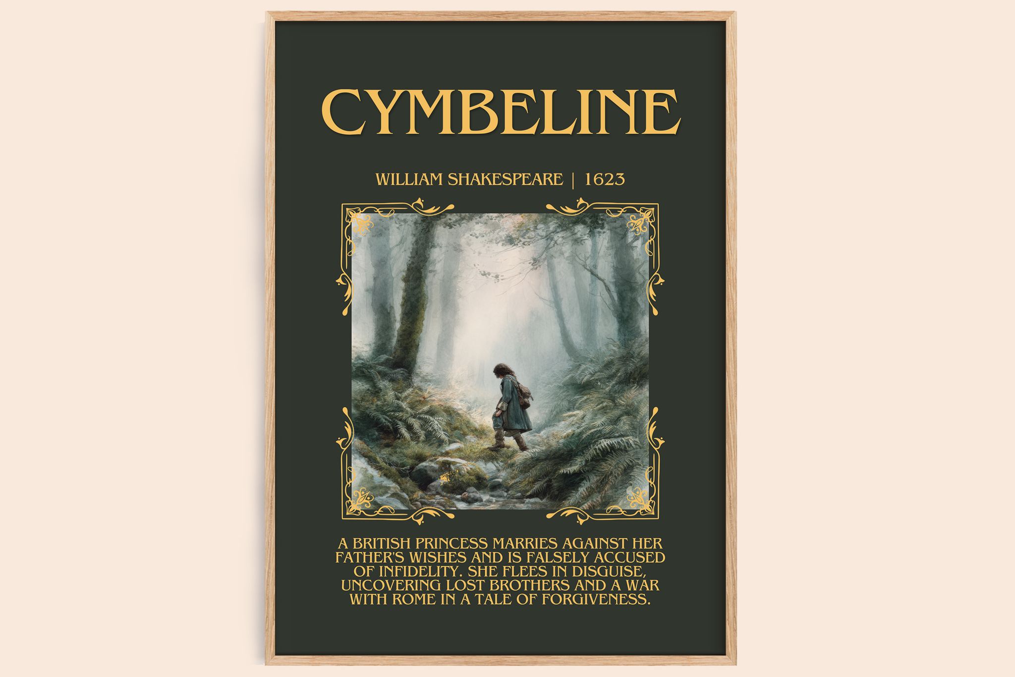 Cymbeline Minimalist Book Poster by William Shakespeare