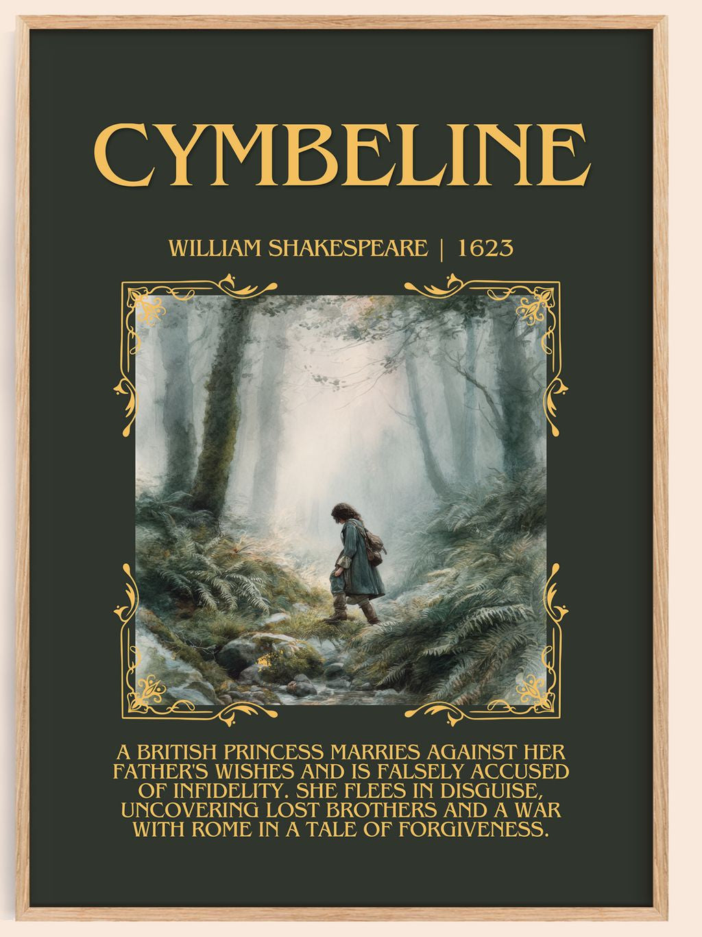 Cymbeline Minimalist Book Poster by William Shakespeare – book poster