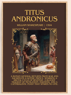 Titus Andronicus Minimalist Book Poster by William Shakespeare – image 1