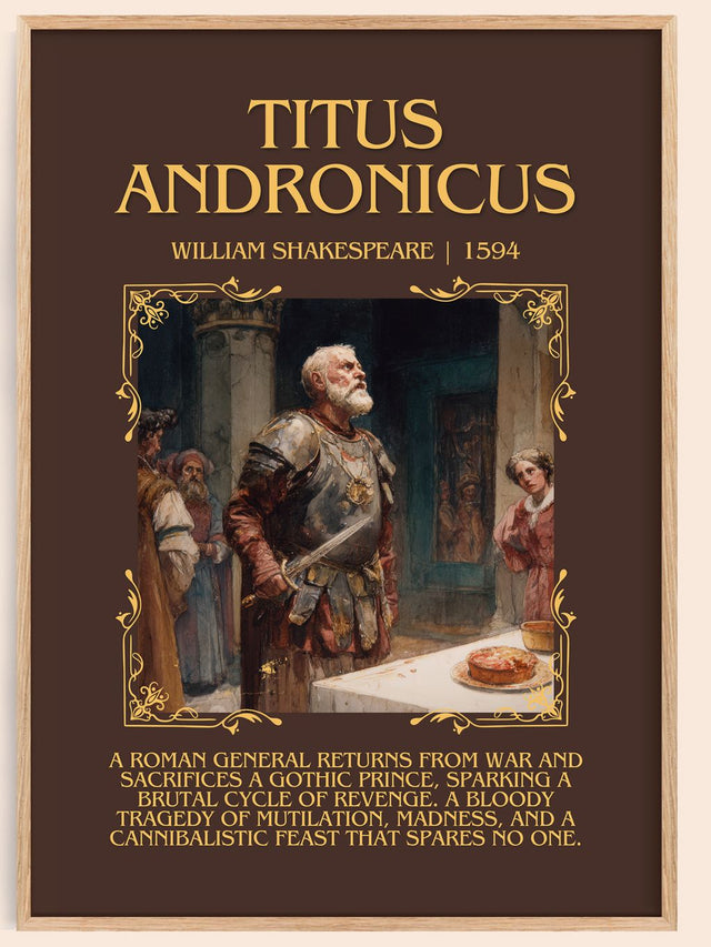 Titus Andronicus Minimalist Book Poster by William Shakespeare