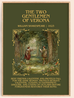 Two Gentlemen Of Verona Minimalist Book Poster by William Shakespeare – image 1