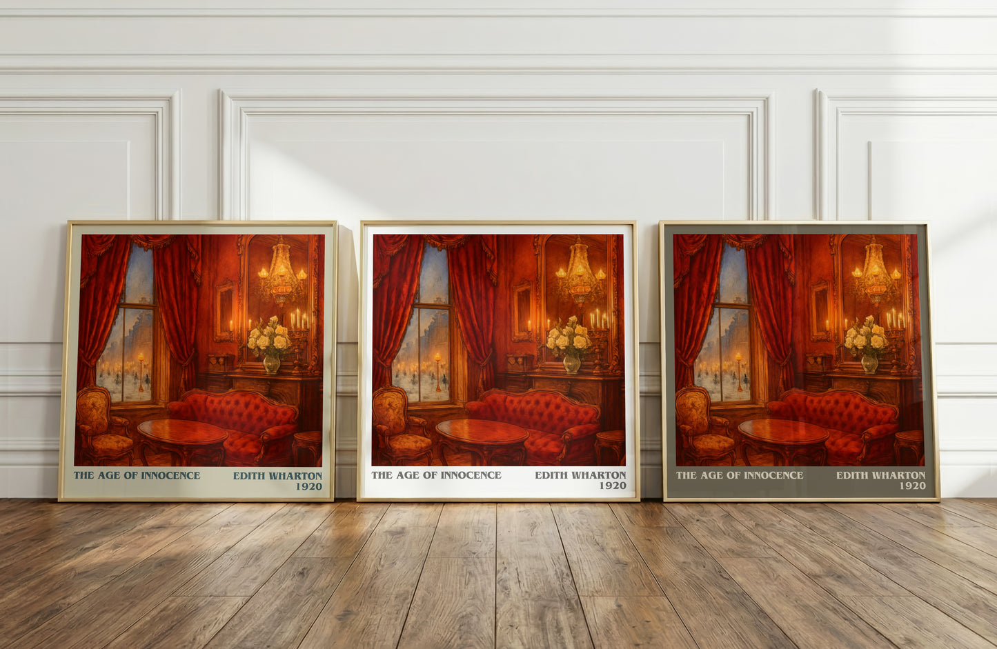 The Age Of Innocence literary art print colour and style options – Edith Wharton book art
