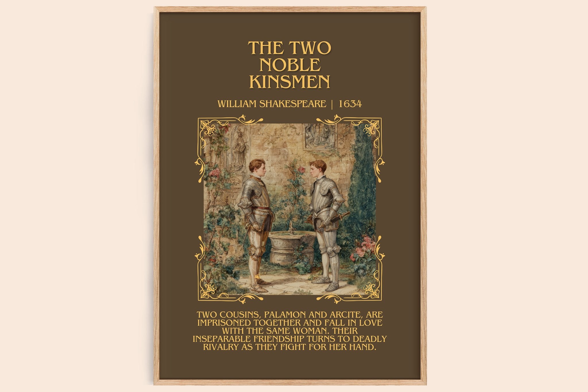 The Two Noble Kinsmen Minimalist Book Poster by William Shakespeare