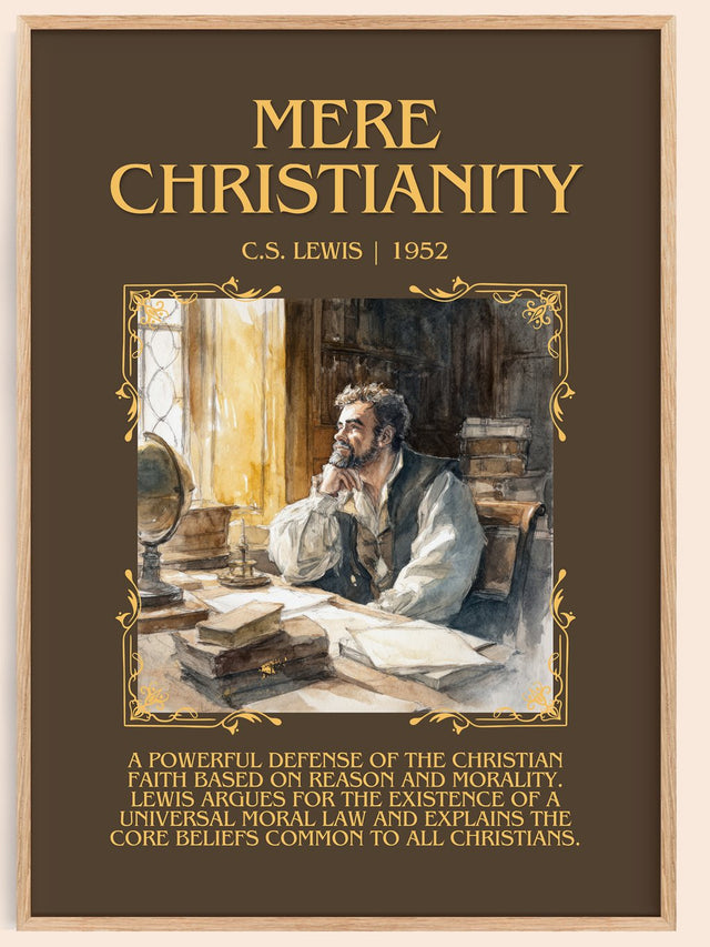 Mere Christianity Minimalist Book Poster by C.S. Lewis