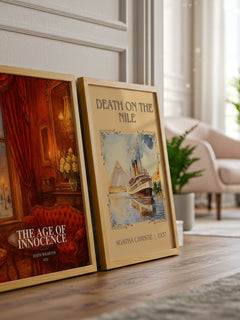 The Age Of Innocence watercolour print framed by window – literary home decor