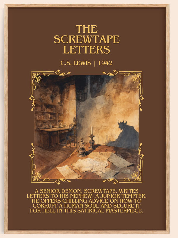 The Screwtape Letters Minimalist Book Poster by C.S. Lewis – book poster