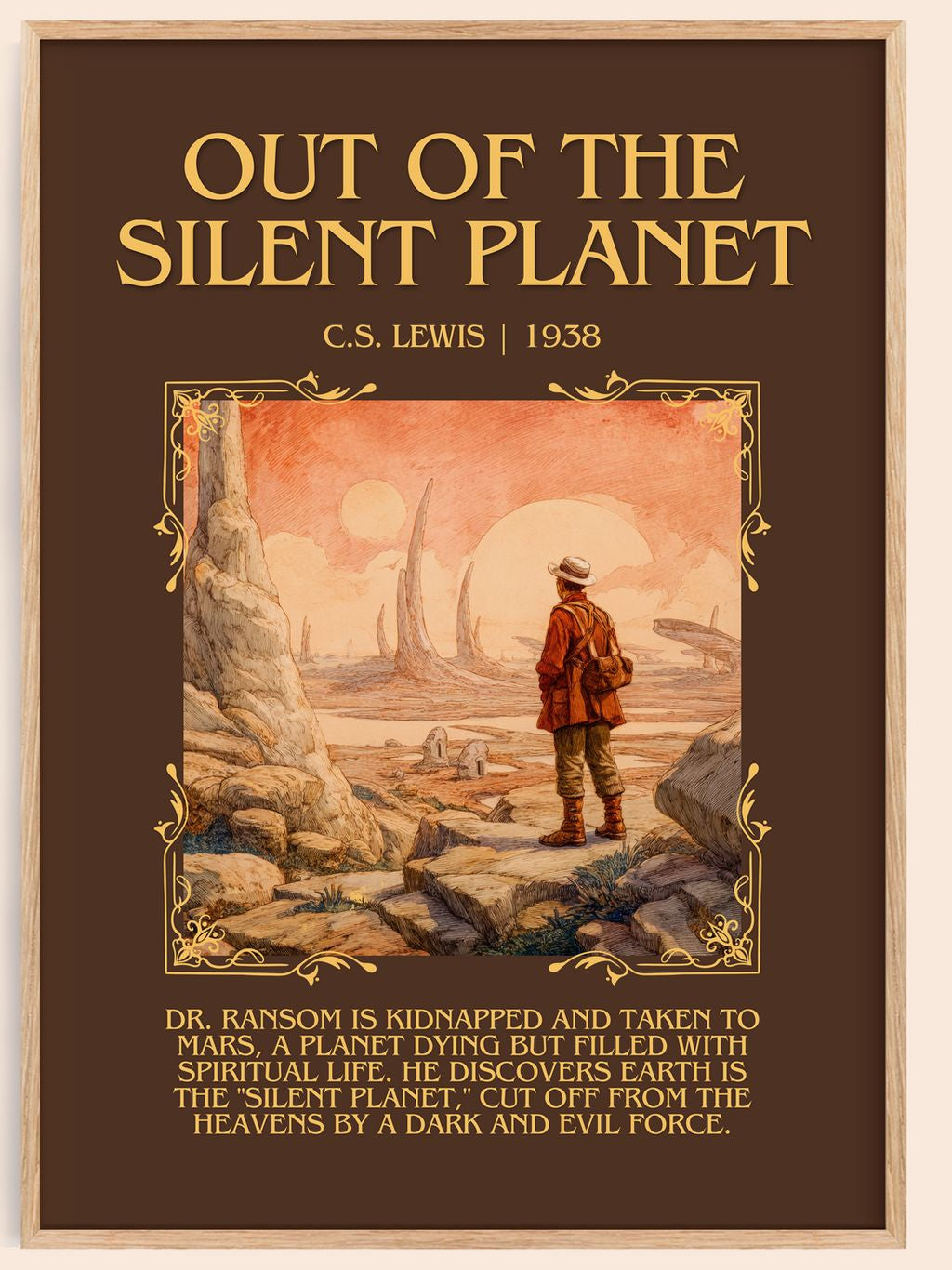 Out Of The Silent Planet Minimalist Book Poster by C.S. Lewis – book poster