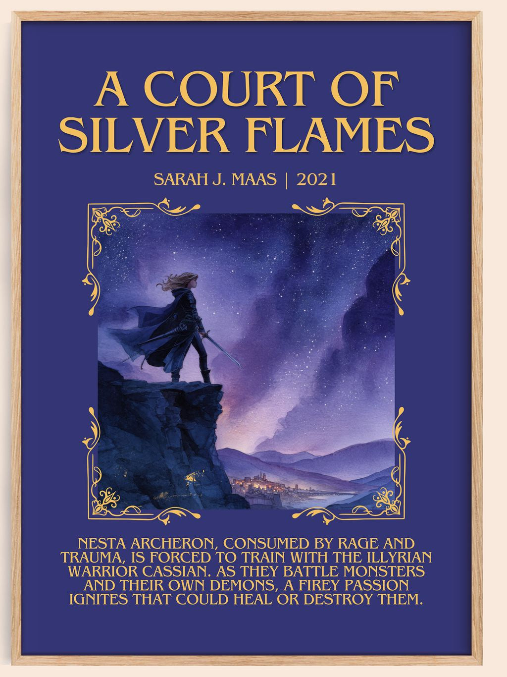 A Court Of Silver Flames Minimalist Book Poster by Sarah J. Maas – book poster