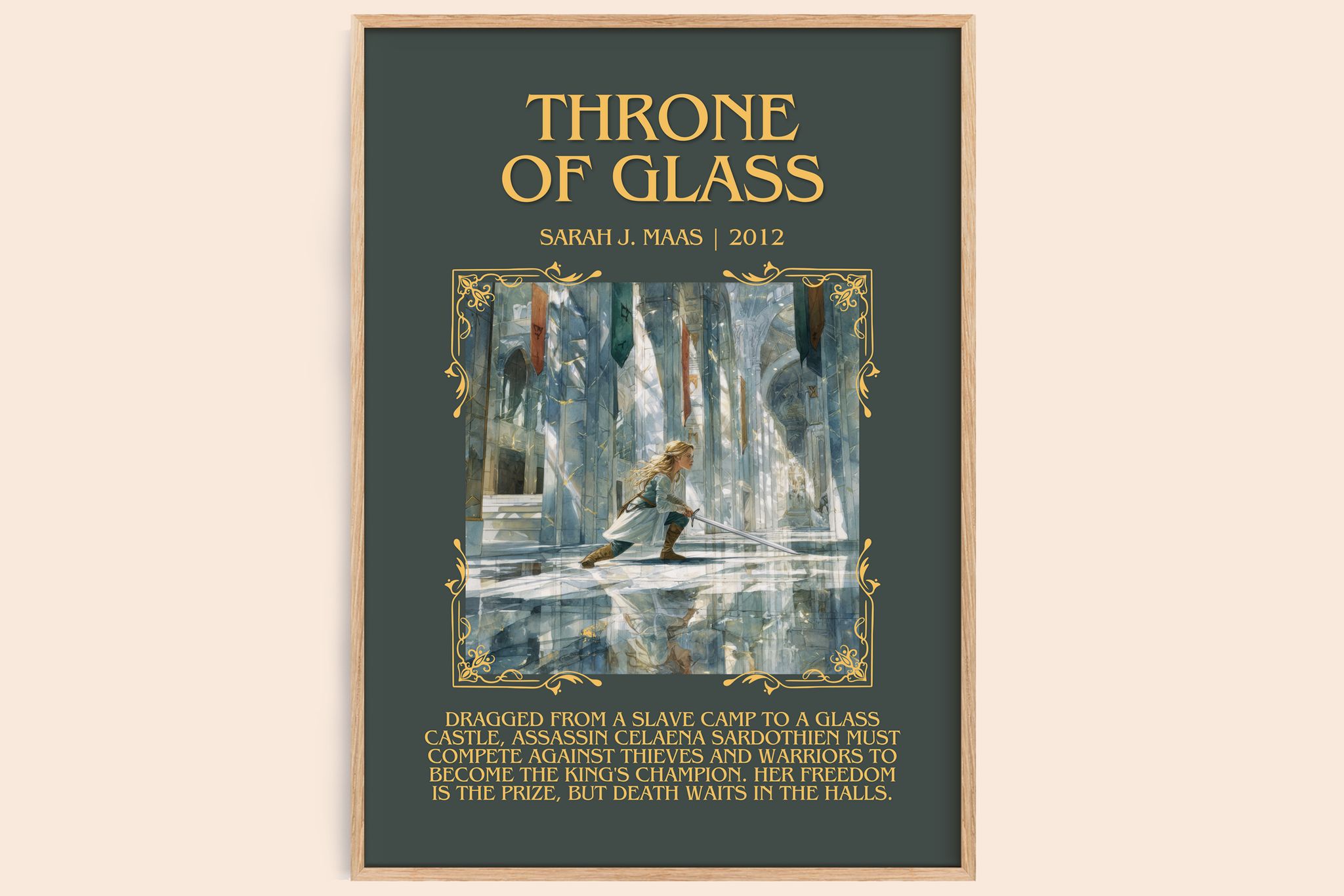 Throne Of Glass Minimalist Book Poster by Sarah J. Maas