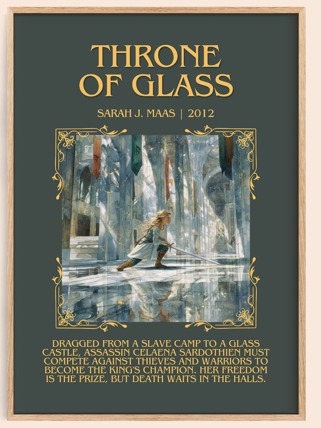 Throne Of Glass Minimalist Book Poster by Sarah J. Maas – book poster