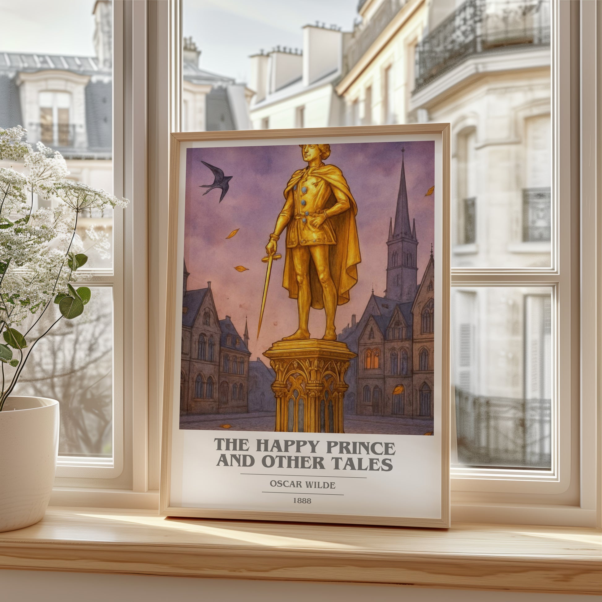 The Happy Prince And Other Tales book cover poster colour and style options – Oscar Wilde book art