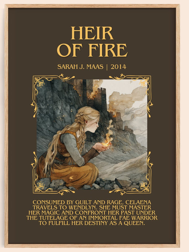 Heir Of Fire Minimalist Book Poster by Sarah J. Maas