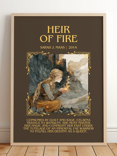 Heir Of Fire Minimalist Book Poster by Sarah J. Maas – image 2