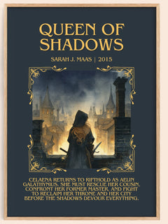 Queen Of Shadows Minimalist Book Poster by Sarah J. Maas – image 1