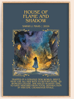 House Of Flame And Shadow Minimalist Book Poster by Sarah J. Maas – image 1