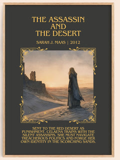 The Assassin And The Desert Minimalist Book Poster by Sarah J. Maas – image 1