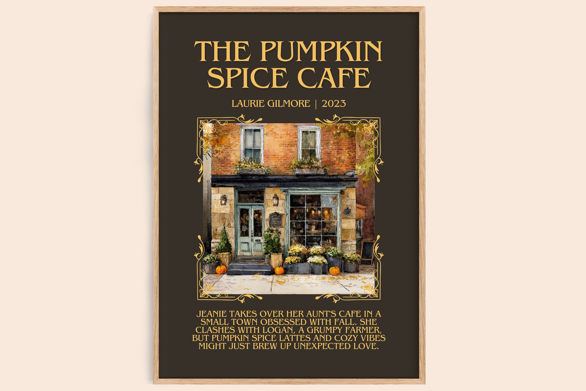 The Pumpkin Spice Café Minimalist Book Poster by Laurie Gilmore