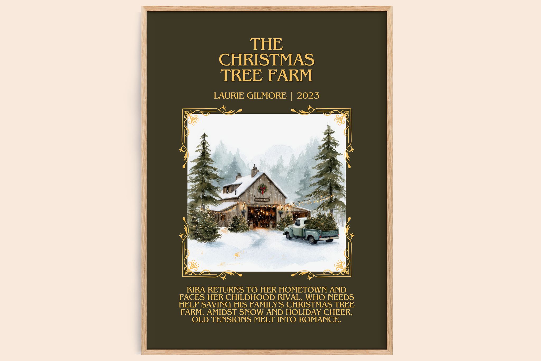 The Christmas Tree Farm Minimalist Book Poster by Laurie Gilmore