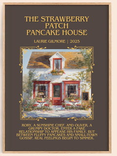 Strawberry Patch Pancake House Minimalist Book Poster by L. Gilmore – image 1