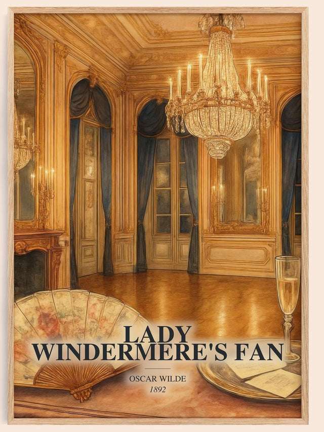 Lady Windermere'S Fan Book Watercolour Illustration by Oscar Wilde