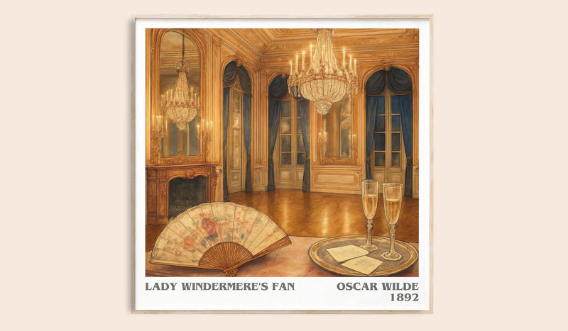 Lady Windermere's Fan literary book poster by Oscar Wilde – framed literary art print