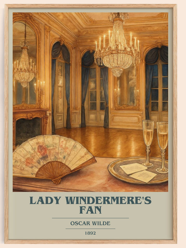Lady Windermere's Fan Book Cover Poster by Oscar Wilde