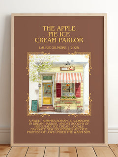 Apple Pie Ice Cream Parlor Minimalist Book Poster by Laurie Gilmore – image 2