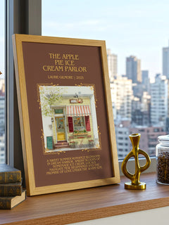 Apple Pie Ice Cream Parlor Minimalist Book Poster by Laurie Gilmore – image 3