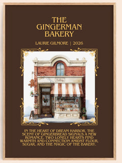 The Gingerman Bakery Minimalist Book Poster by Laurie Gilmore – image 1