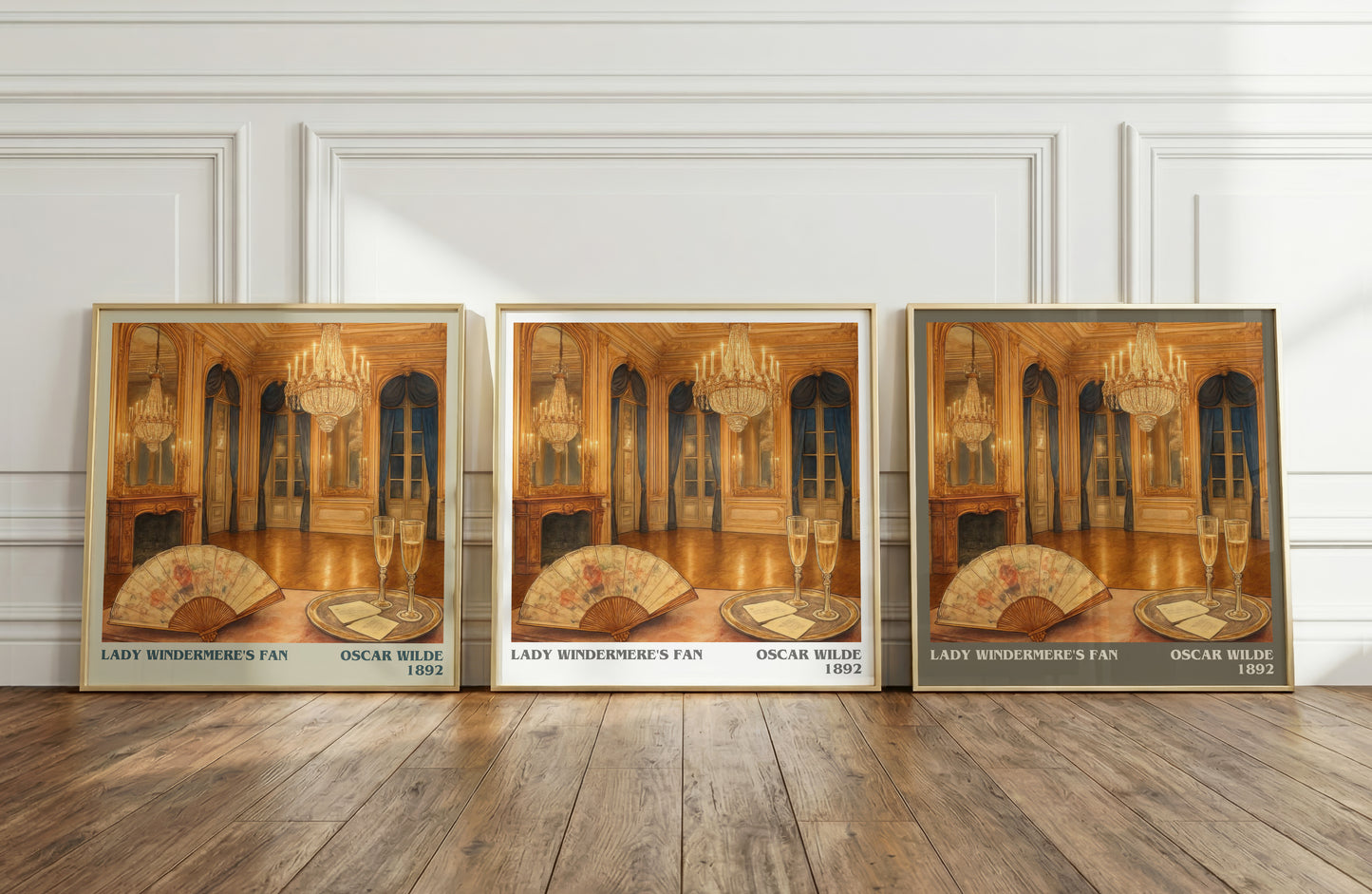 Lady Windermere's Fan literary art print colour and style options – Oscar Wilde book art