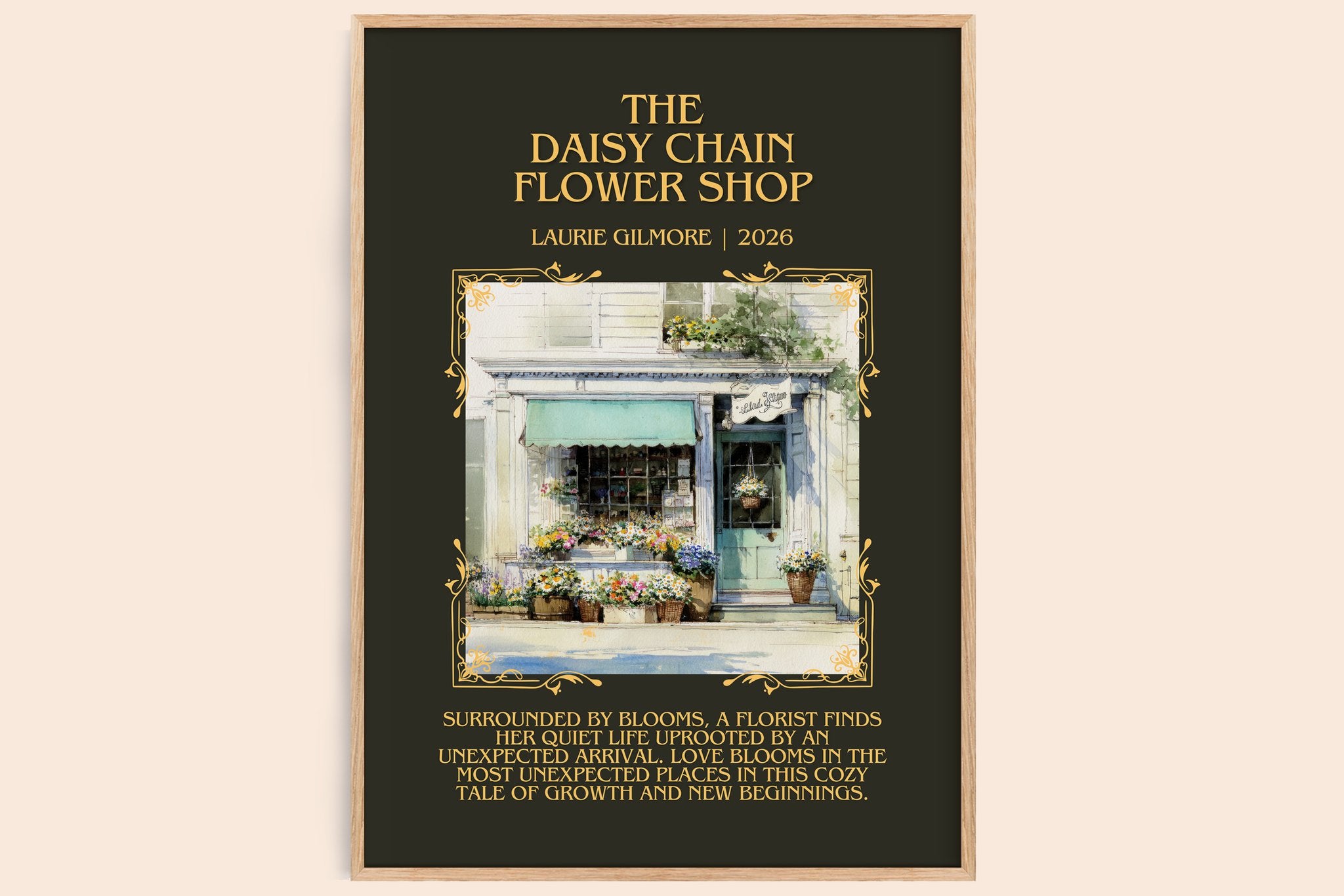 The Daisy Chain Flower Shop Minimalist Book Poster by Laurie Gilmore