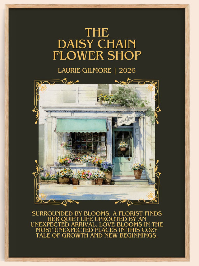The Daisy Chain Flower Shop Minimalist Book Poster by Laurie Gilmore