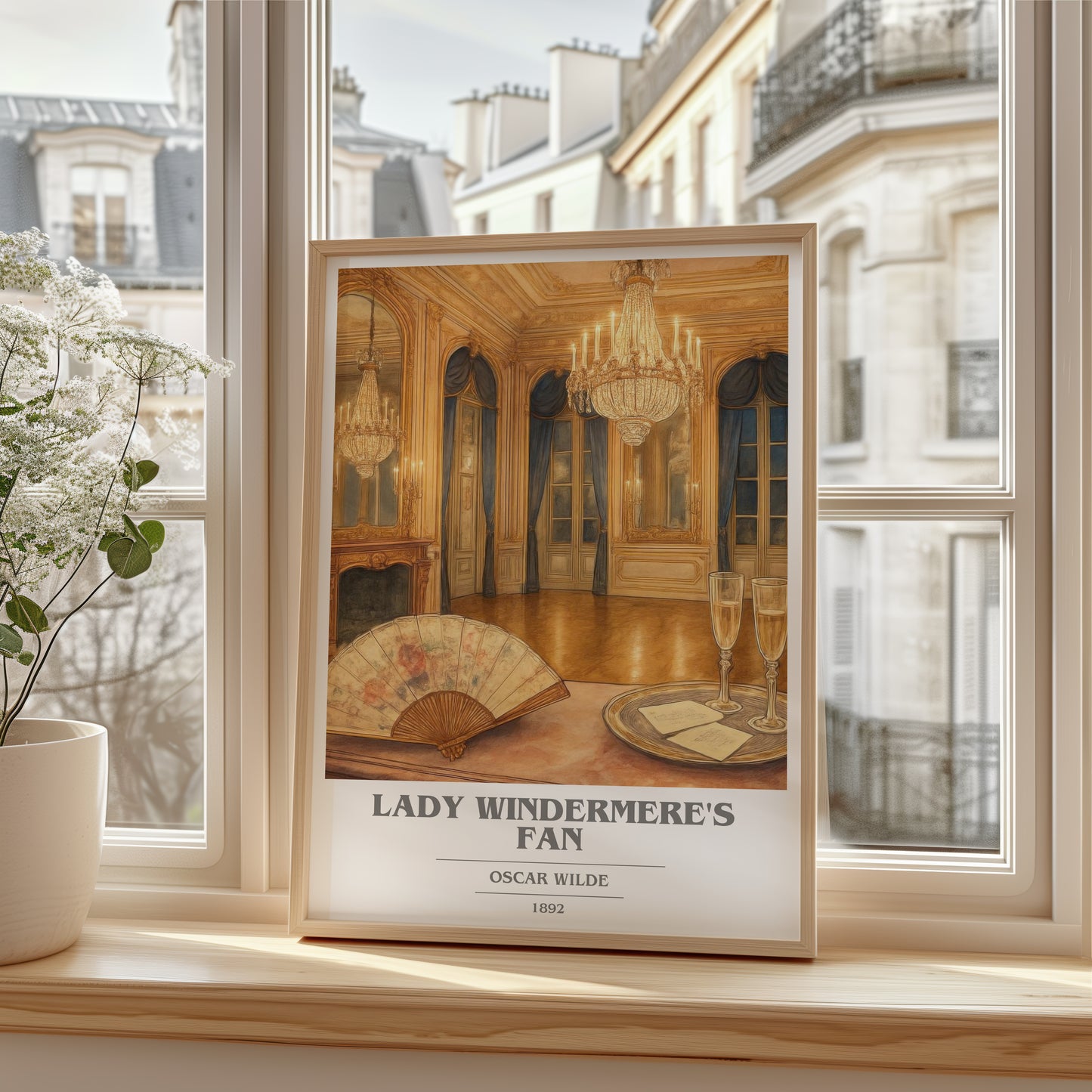 Lady Windermere's Fan book cover poster colour and style options – Oscar Wilde book art