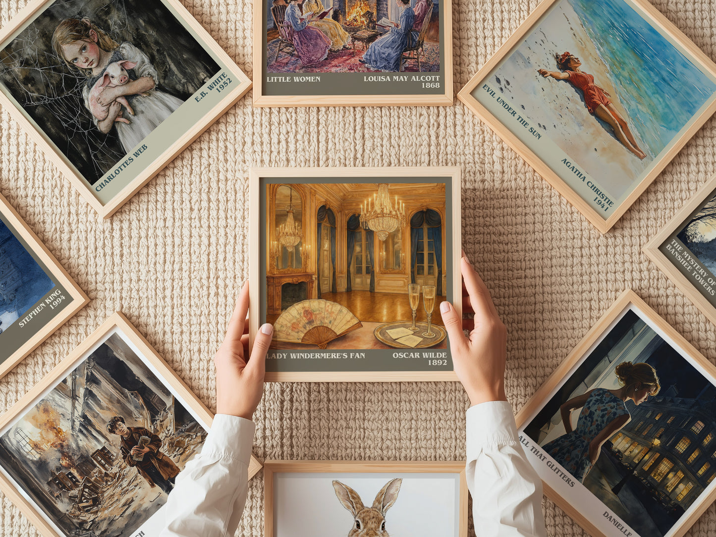 Lady Windermere's Fan literary book poster framed on wall – classic literature wall art