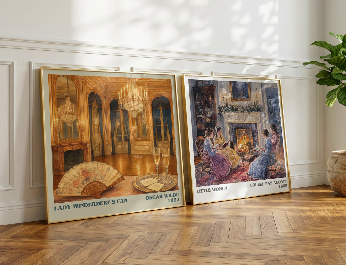 Lady Windermere's Fan literary print on bookshelf – Oscar Wilde fan gift