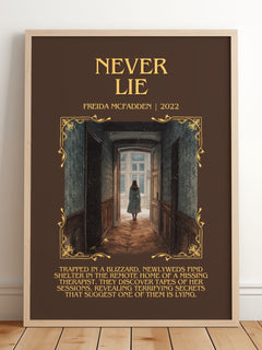 Never Lie Minimalist Book Poster by Freida McFadden – image 2