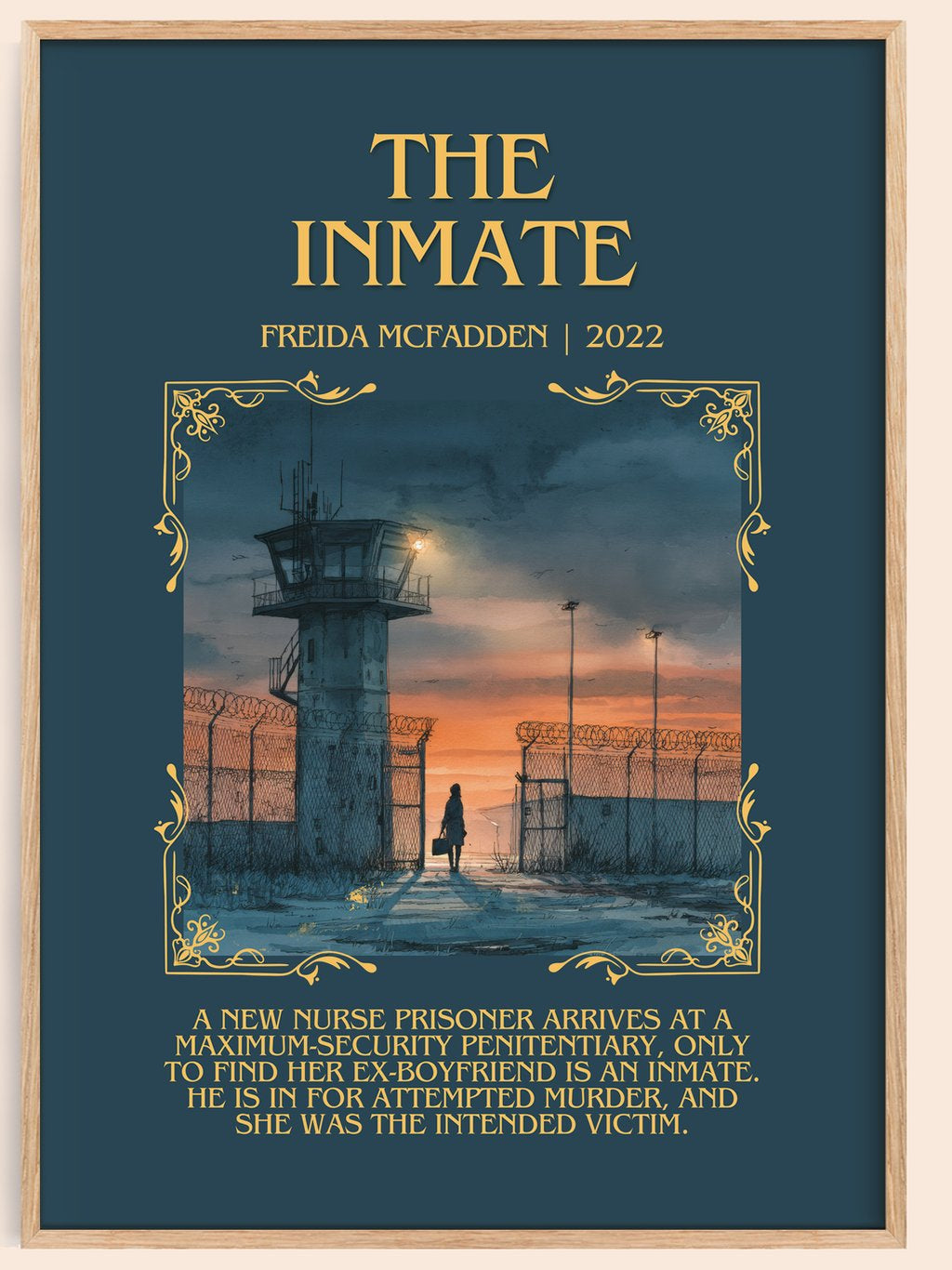 The Inmate Minimalist Book Poster by Freida McFadden – book poster
