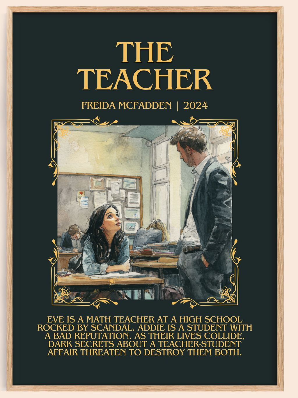 The Teacher Minimalist Book Poster by Freida McFadden – book poster